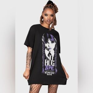 Killstar Ray of Jet Black Wednesday Shirt Size Unisex Large